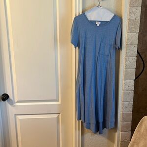 Lularoe blue dress. High low t shirt fabric dress